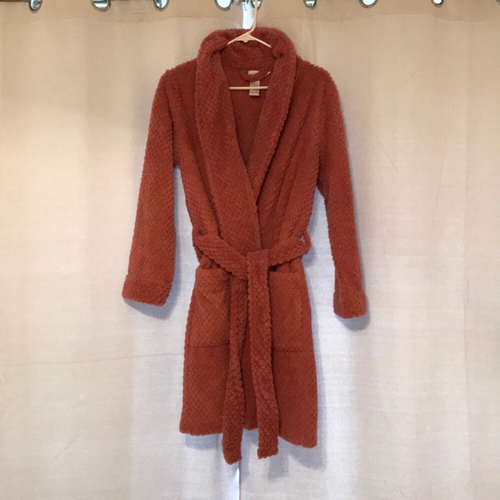 Plush pink robe